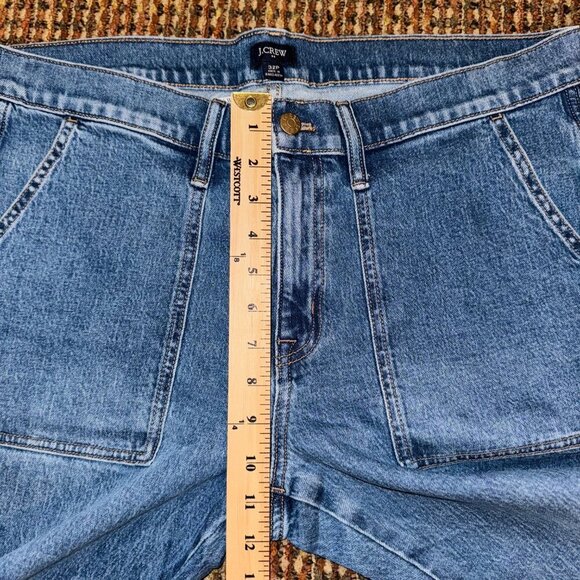 J. Crew Cropped Ankle Patch Pocket Utility Jeans Size‎ 32 Petite - Picture 9 of 13